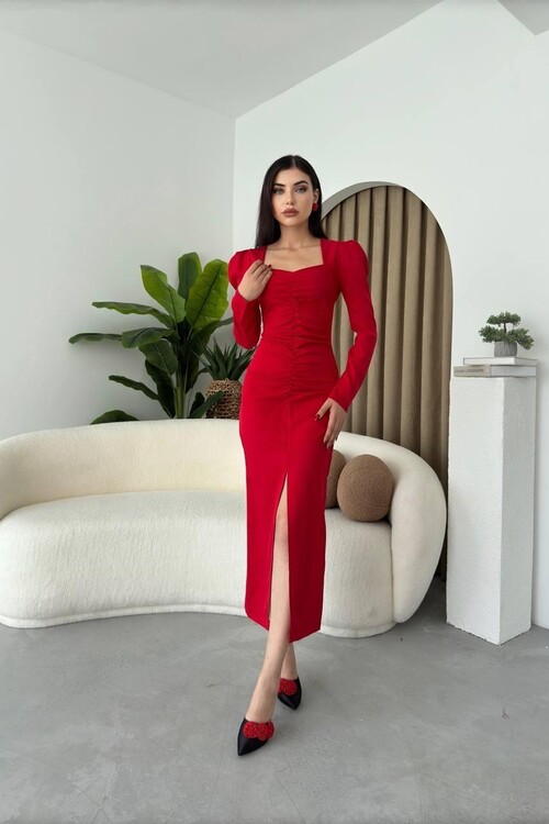 Volante Kare Yaka Elbise