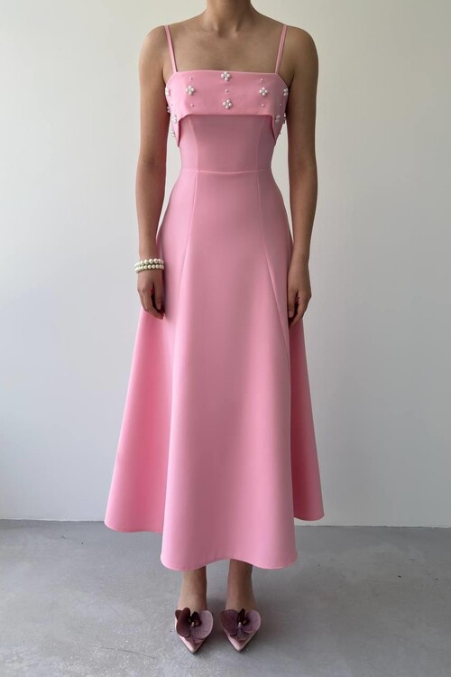 Acco Taş Detaylı Elbise