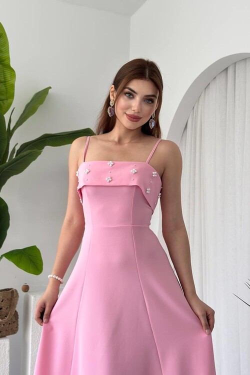 Acco Taş Detaylı Elbise