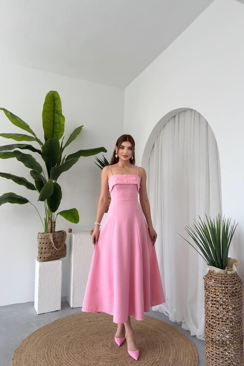 Acco Taş Detaylı Elbise