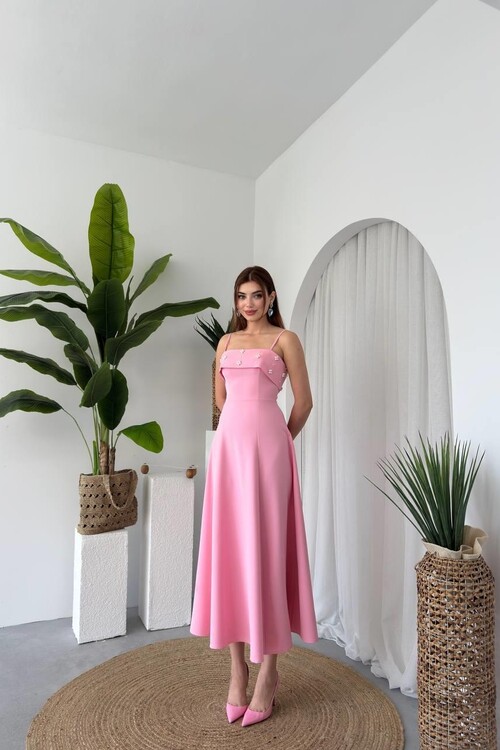 Acco Taş Detaylı Elbise