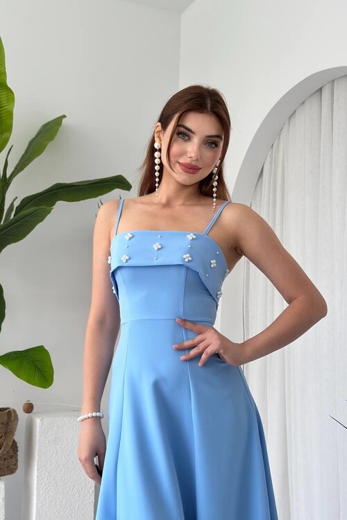 Acco Taş Detaylı Elbise