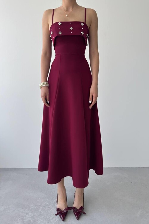 Acco Taş Detaylı Elbise