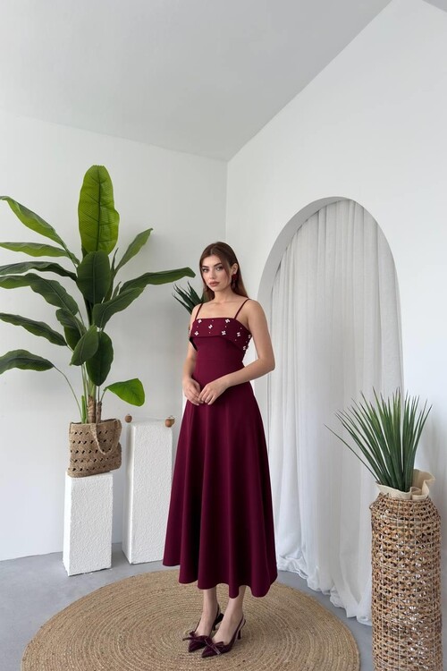 Acco Taş Detaylı Elbise