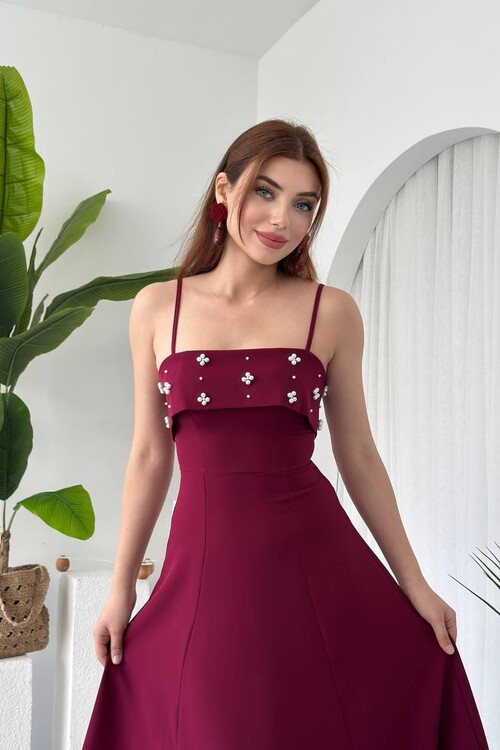 Acco Taş Detaylı Elbise