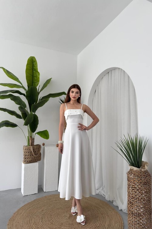 Acco Taş Detaylı Elbise