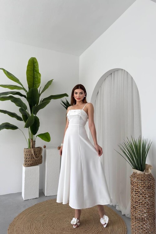 Acco Taş Detaylı Elbise