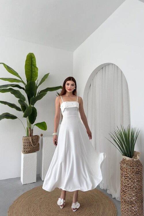 Acco Taş Detaylı Elbise