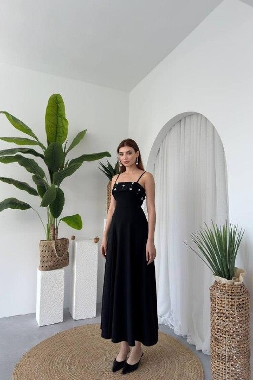 Acco Taş Detaylı Elbise