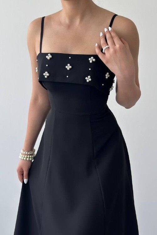 Acco Taş Detaylı Elbise