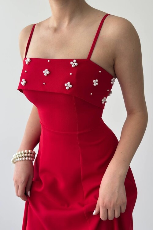 Acco Taş Detaylı Elbise