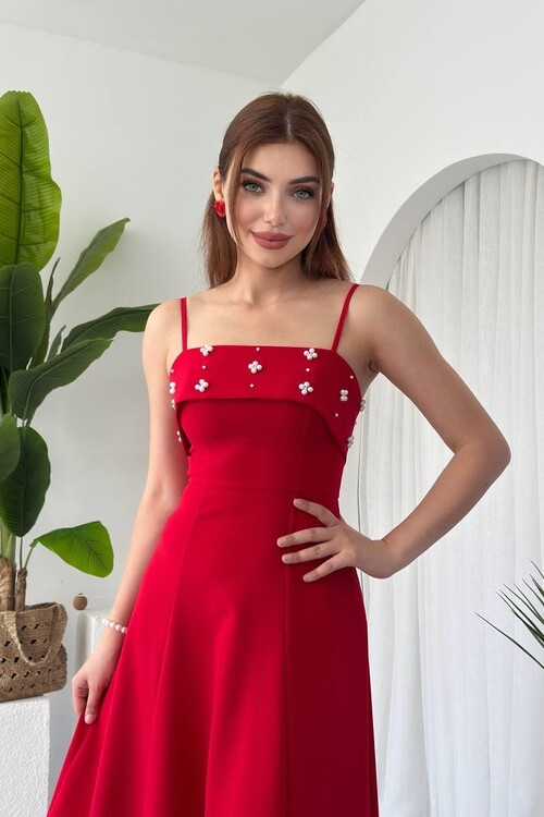 Acco Taş Detaylı Elbise