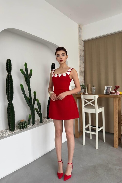 Alyosa Flower Detailed Dress