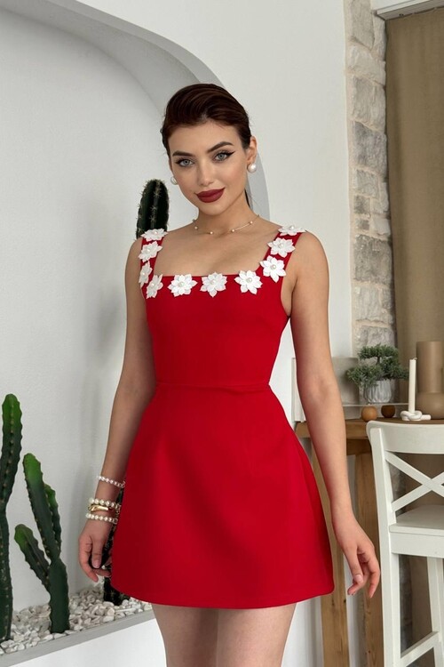 Alyosa Flower Detailed Dress