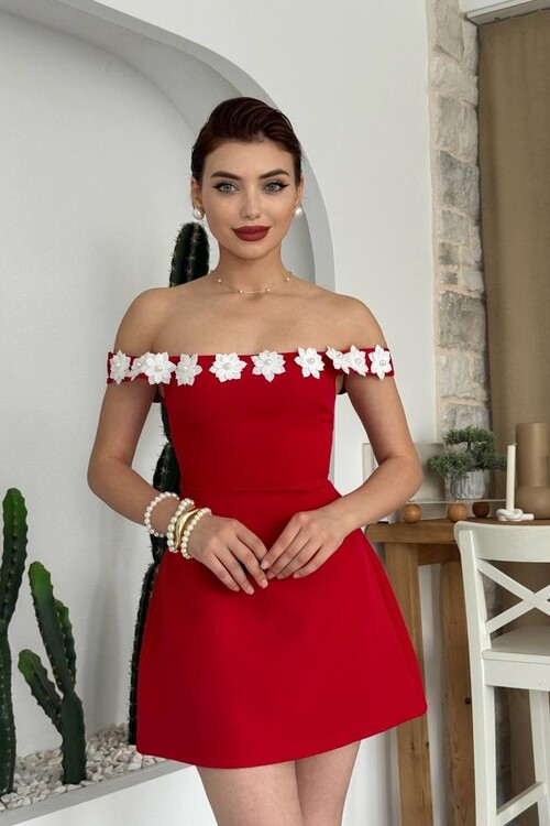 Alyosa Flower Detailed Dress