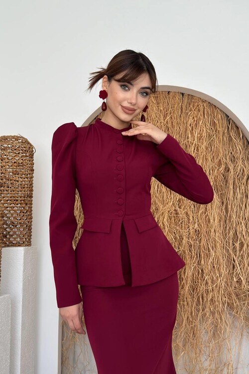 Anat Düğme Detaylı Takım