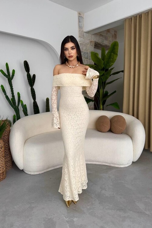 Arya Strapless Lace Dress