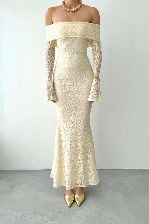 Arya Strapless Lace Dress