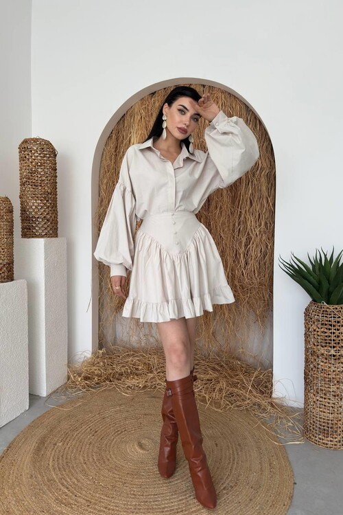 Baxte Düğme Detaylı Takım