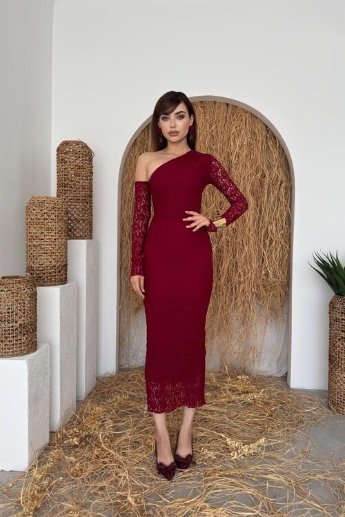 Bees Tek Omuz Detaylı Elbise