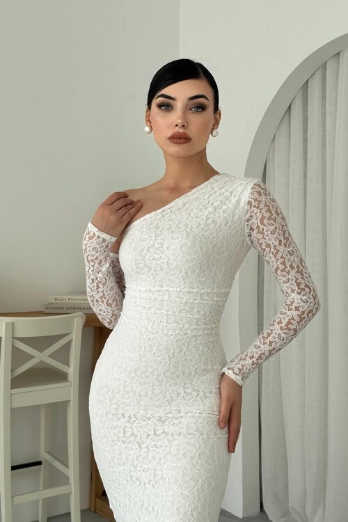 Bees Tek Omuz Detaylı Elbise