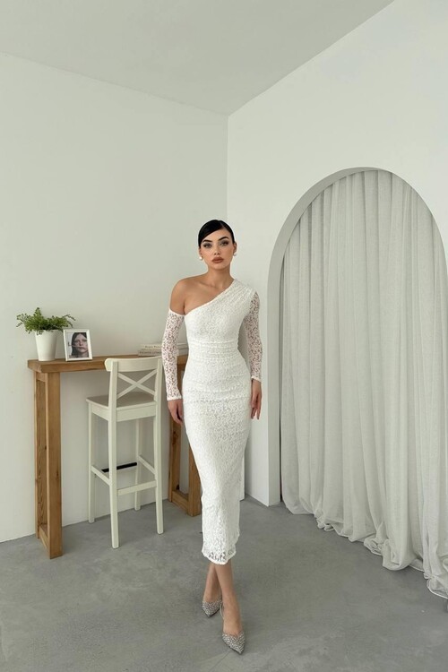 Bees Tek Omuz Detaylı Elbise