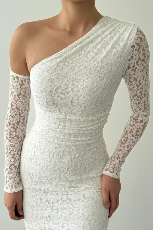 Bees Tek Omuz Detaylı Elbise