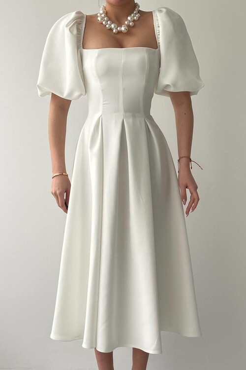 Benjamin Çan Etekli Midi Boy Elbise