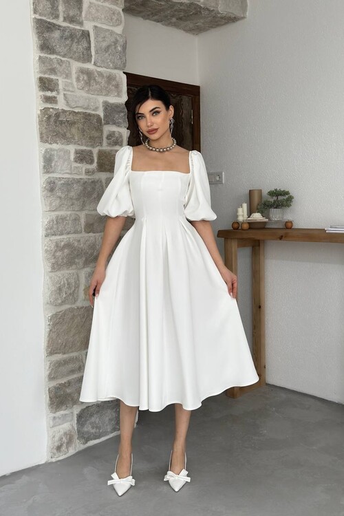 Benjamin Çan Etekli Midi Boy Elbise