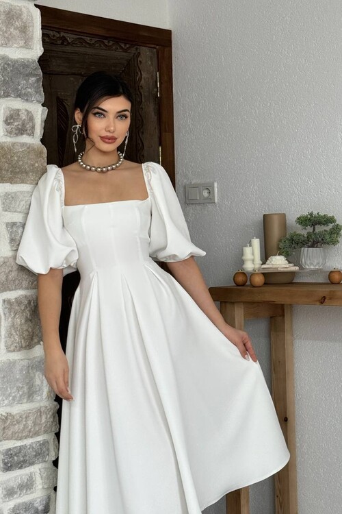 Benjamin Çan Etekli Midi Boy Elbise