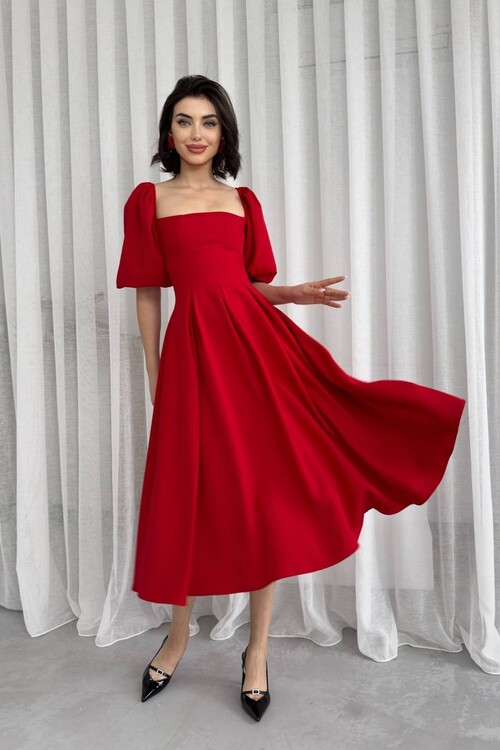 Benjamin Çan Etekli Midi Boy Elbise