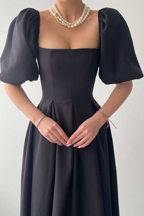 Benjamin Çan Etekli Midi Boy Elbise