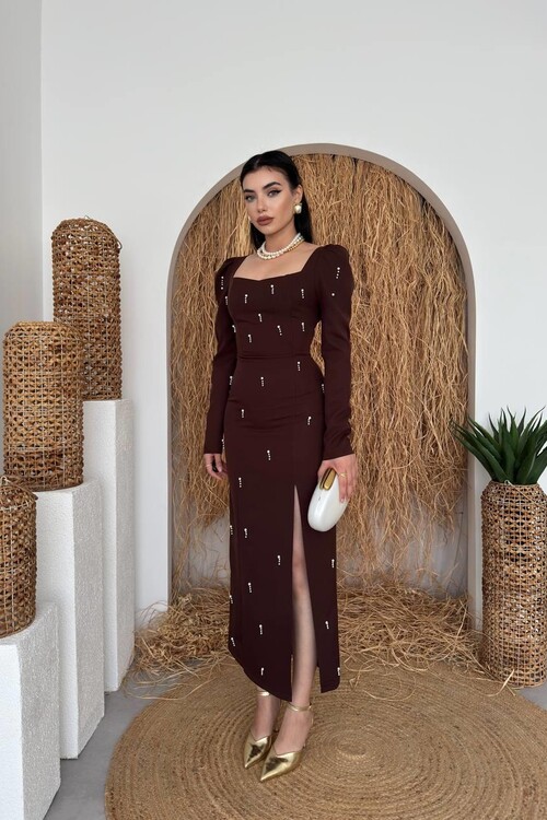 Boe İnci Detaylı Elbise