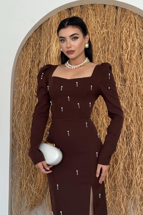 Boe İnci Detaylı Elbise