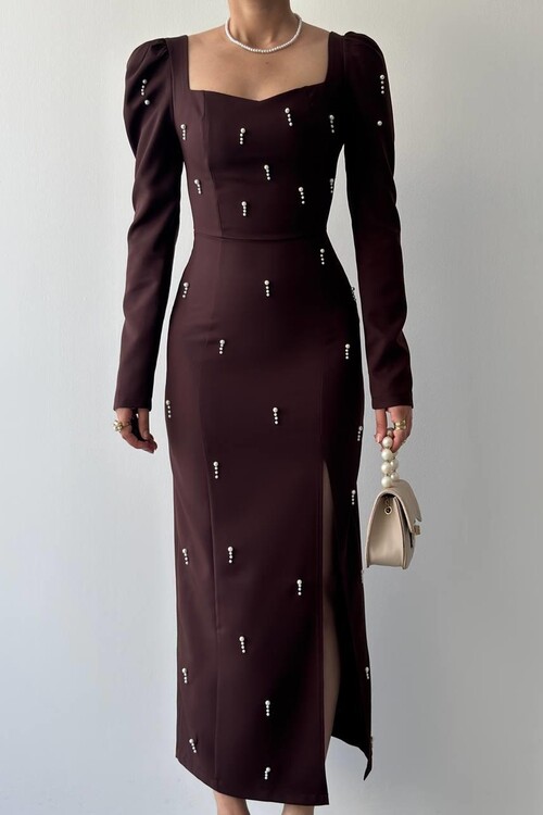 Boe İnci Detaylı Elbise