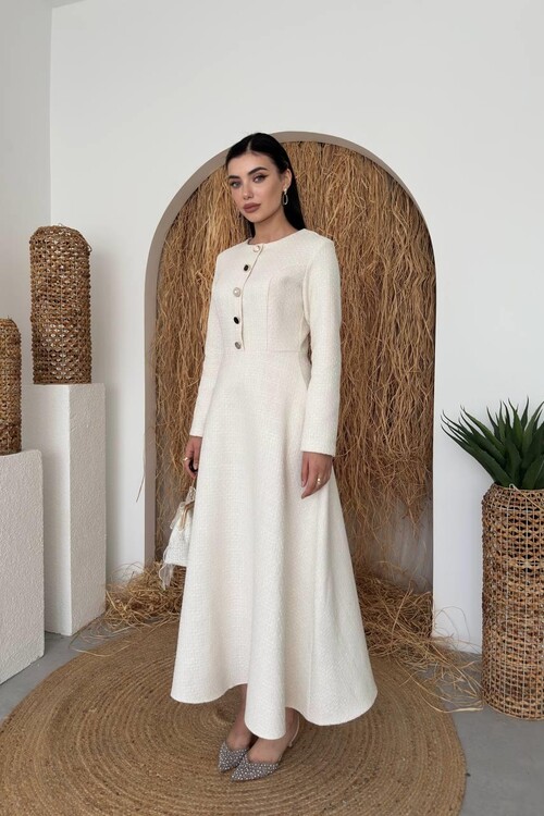 Cast Düğme Detaylı Elbise