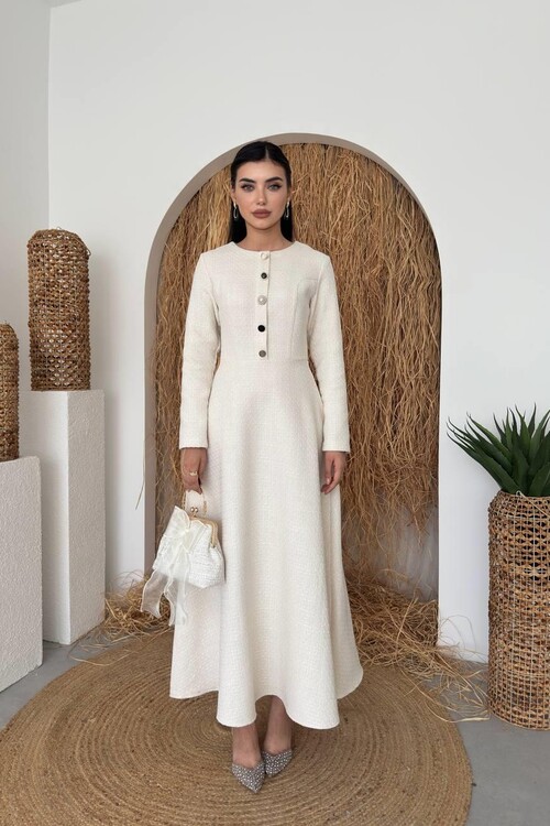 Cast Düğme Detaylı Elbise