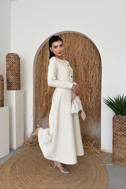 Cast Düğme Detaylı Elbise