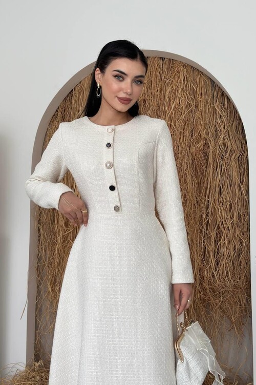 Cast Düğme Detaylı Elbise