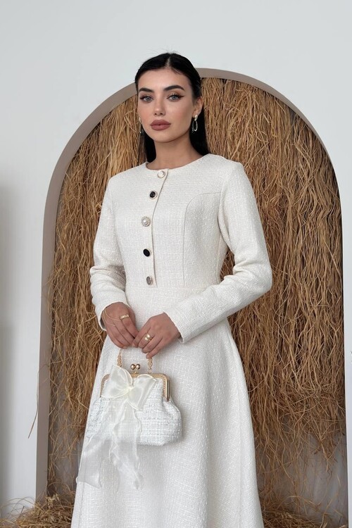 Cast Düğme Detaylı Elbise