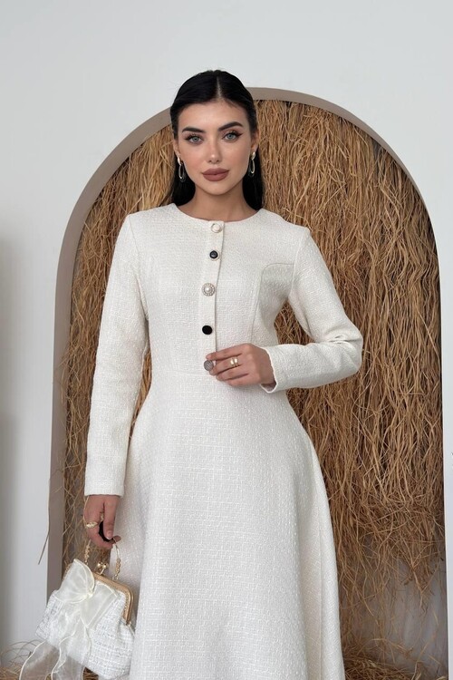 Cast Düğme Detaylı Elbise