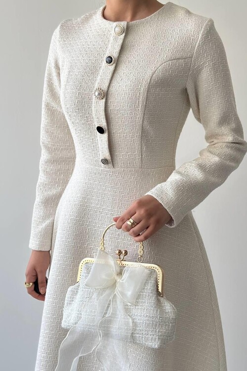 Cast Düğme Detaylı Elbise