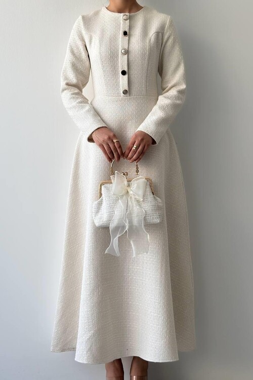 Cast Düğme Detaylı Elbise