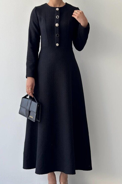 Cast Düğme Detaylı Elbise