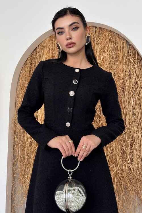 Cast Düğme Detaylı Elbise