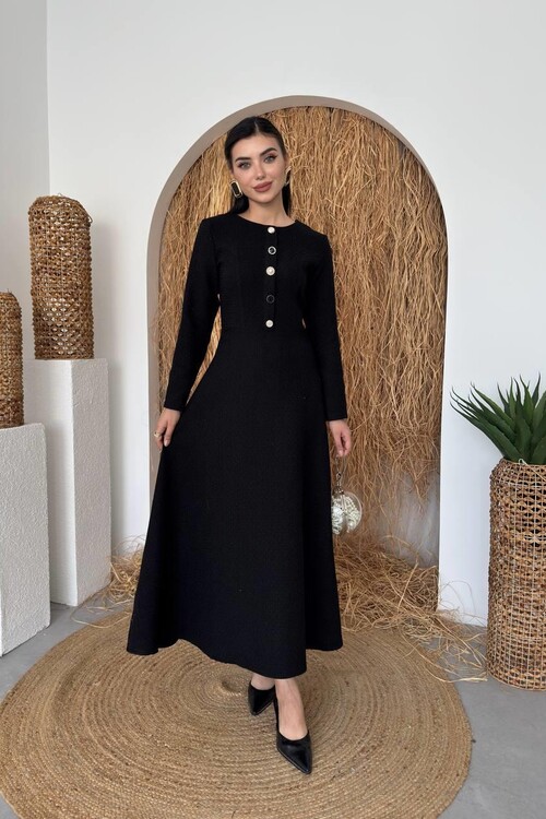 Cast Düğme Detaylı Elbise