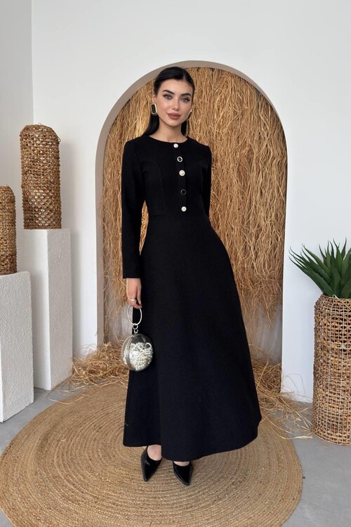 Cast Düğme Detaylı Elbise