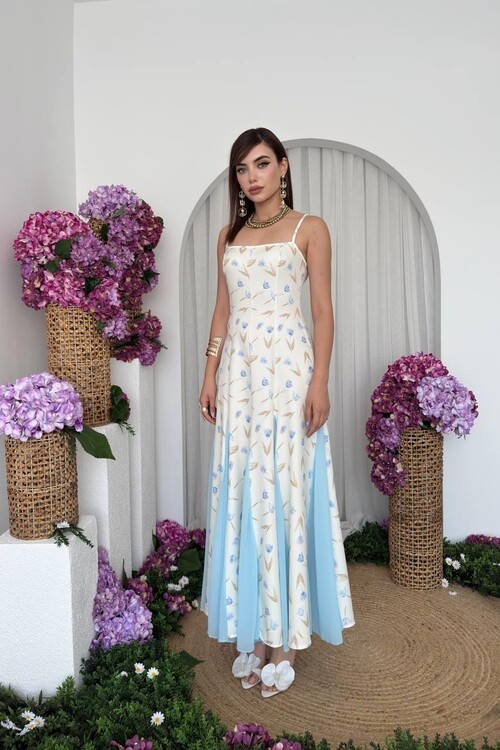 Dane İp Askılı Elbise