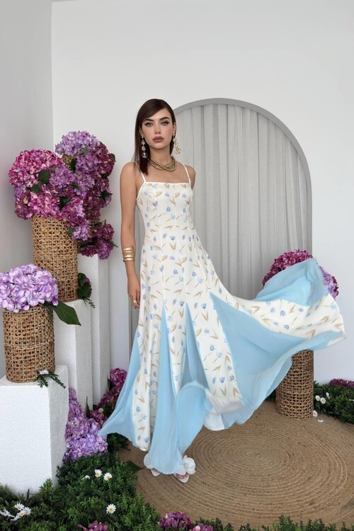 Dane İp Askılı Elbise