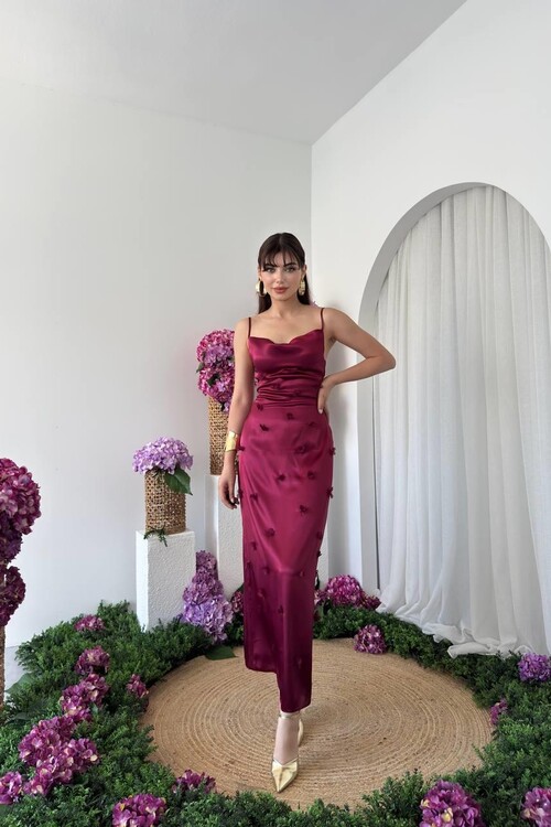Dora Çiçek Detaylı Elbise